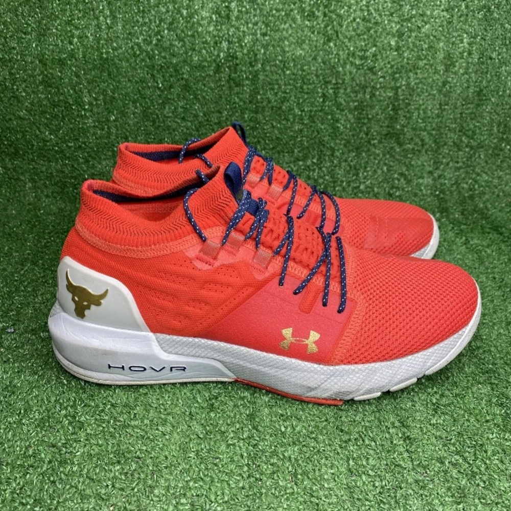 Under Armour Project Rock 2 Blood Orange Halo 3022398-604 Men‎ 9 / Women 10.5